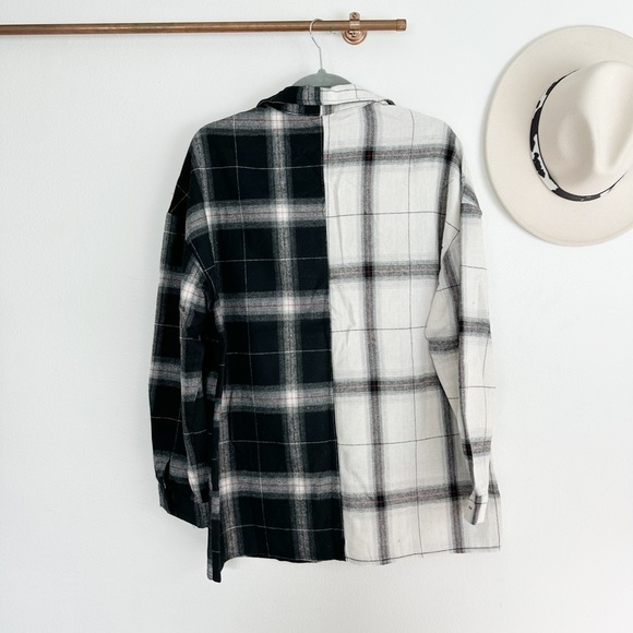 Shein - Flannel Button Down - Large - Picture 2 of 2